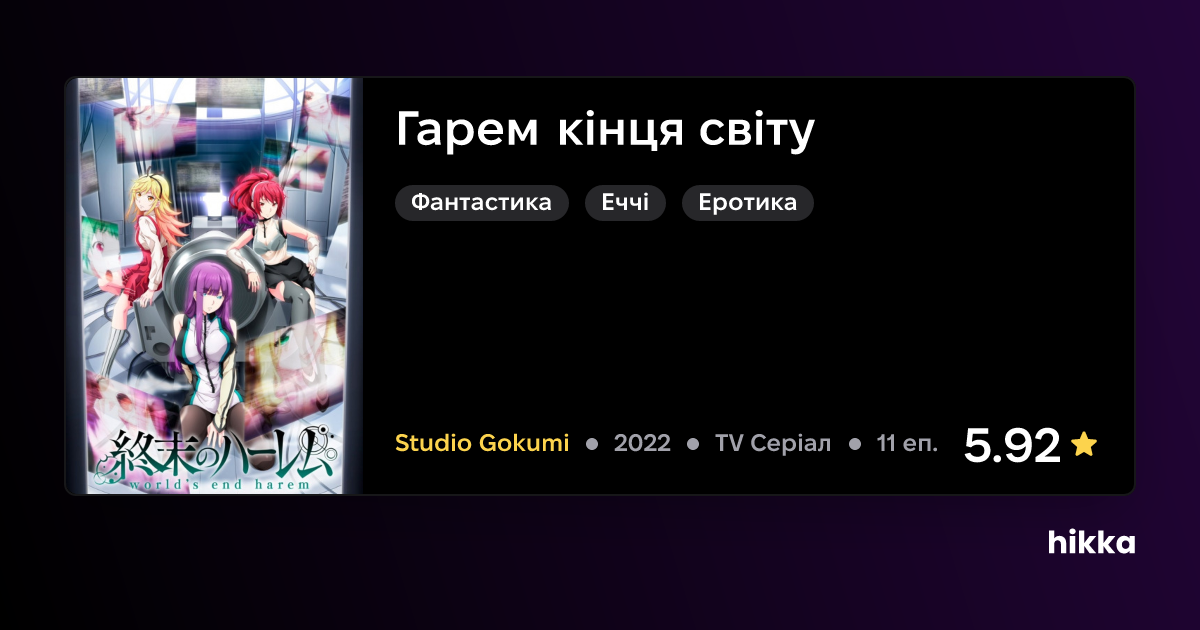 Гарем кінця світу 2022 Посилання Hikka